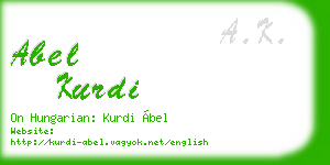 abel kurdi business card